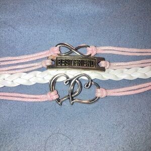 Best Friend Pink and White Multi-Strand Bracelet